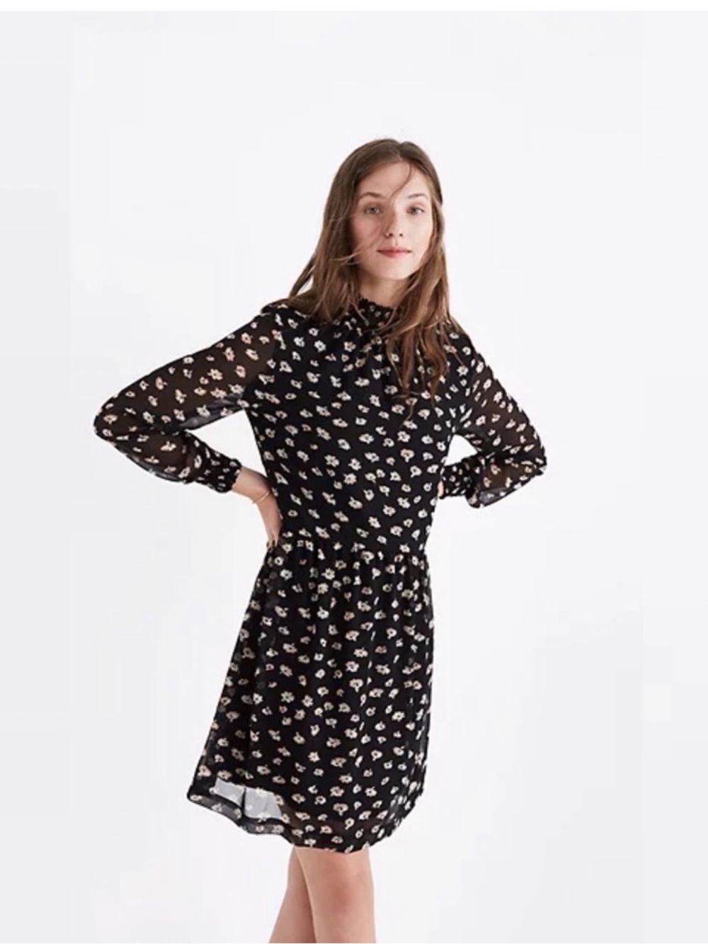 Madewell Mistlight Mockneck Dress in Seattle Floral: Small